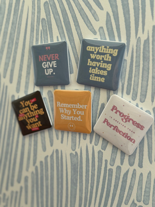 Custom 2x2 quote fridge magnets great for gifts, housewarming gifts, 